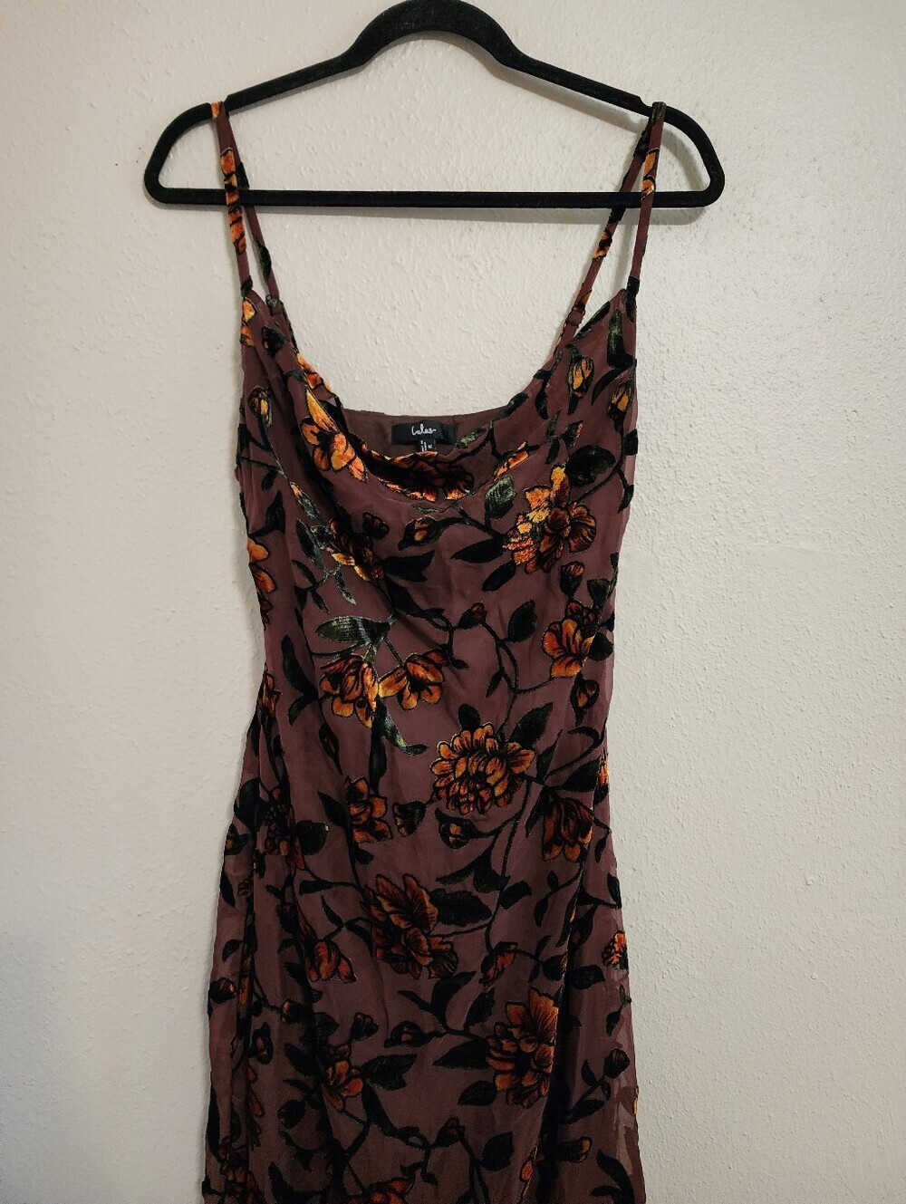 Lulus Romance in the Making Plum Purple Floral Print Velvet Maxi Dress Wedding - Picture 7 of 9